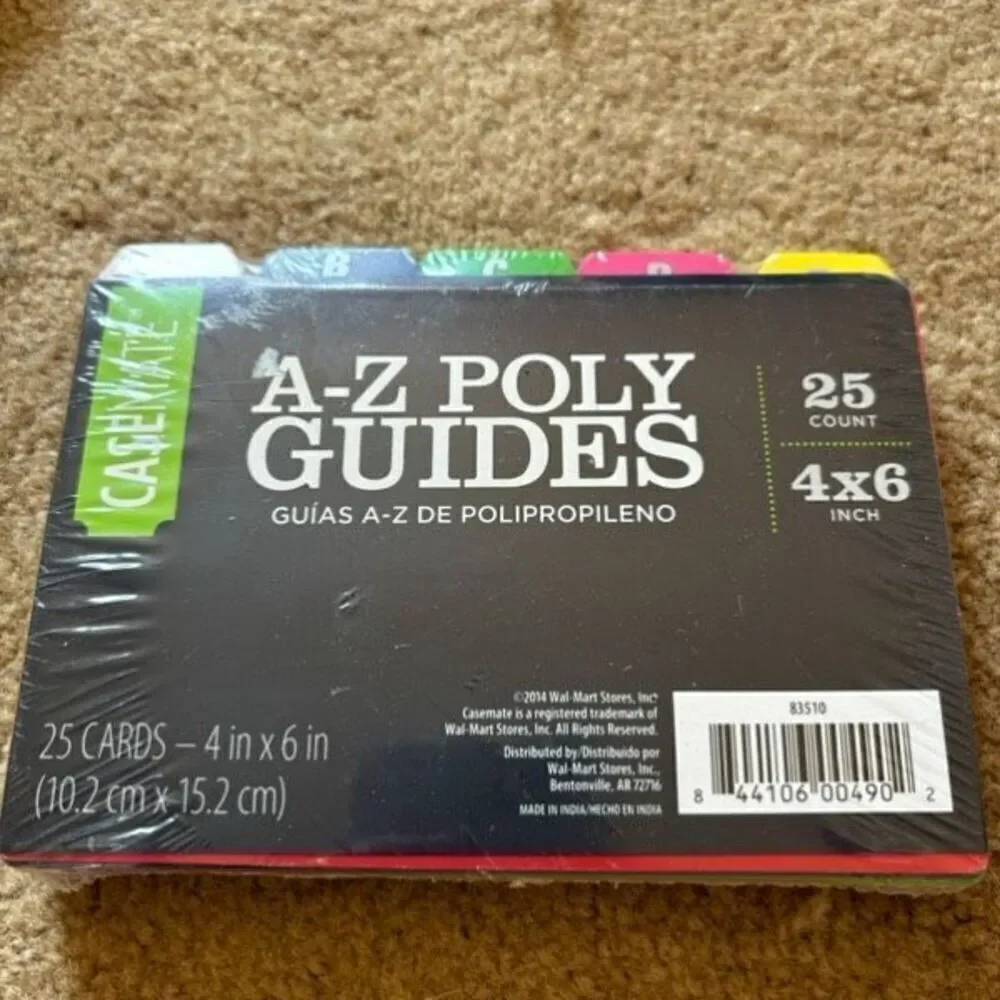 CaseMate A-Z Poly Guides 4x6 Inch *New*